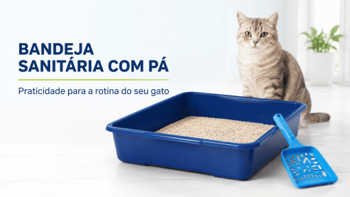 Bandeja Sanitária com Pá Coletora para Gatos