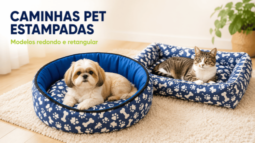 Caminha Pet Estampada – Redonda ou Retangular