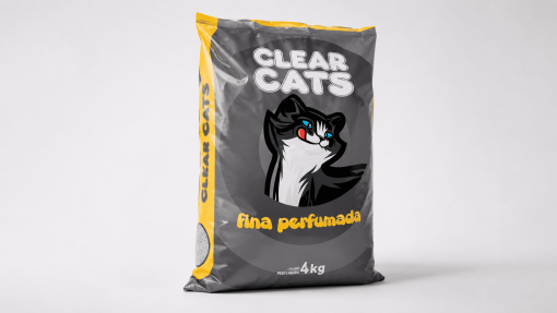 Clear Cats – Areia Higiênica Fina Perfumada 4 kg
