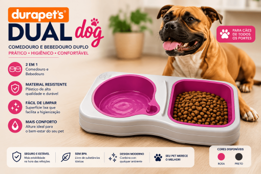 Comedouro e Bebedouro Duplo Durapet’s Dual Dog