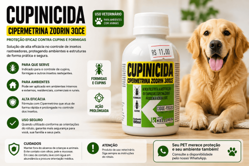 Cupinicida Cipermetrina Zodrin 30 CE – 100 ml