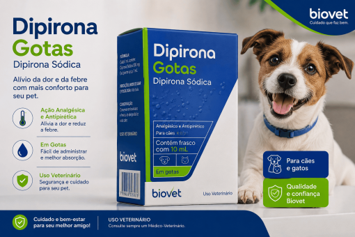 Dipirona Gotas Biovet – Dipirona Sódica