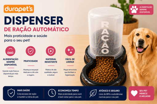 Dispenser de Ração Automático Durapet’s