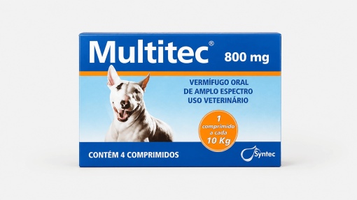 Multitec 800 mg – Vermífugo oral de amplo espectro