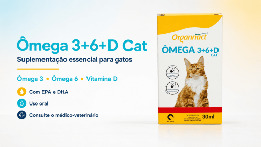 Ômega 3+6+D Cat Organnact – 30 mL